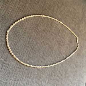 Sterling Two Tone Wrapped Rope Chain Necklace